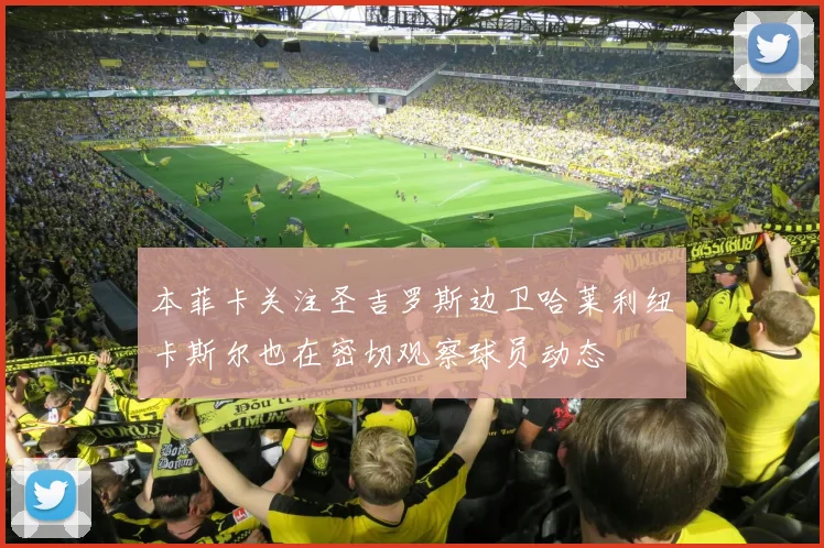 本菲卡关注圣吉罗斯边卫哈莱利纽卡斯尔也在密切观察球员动态